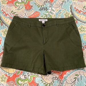 Green khaki shorts